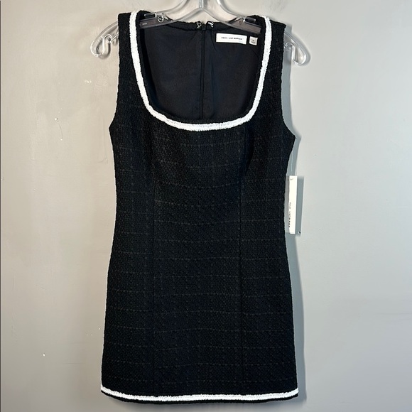 NWT Aqua X Liat Baruch Tweed Square Neck Mini Dress Size M - Picture 4 of 15